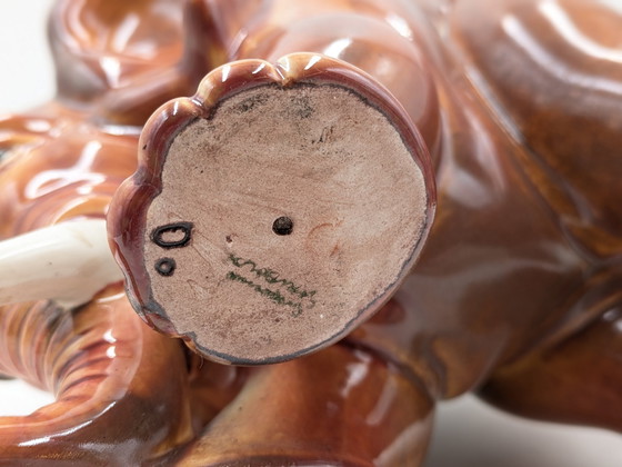 Image 1 of Richard Ginori, Giovanni Gariboldi - Statuette - Eléphant - Majolique