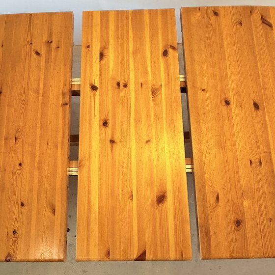 Image 1 of Vintage ovaal grenen tafel met verlengbaar blad