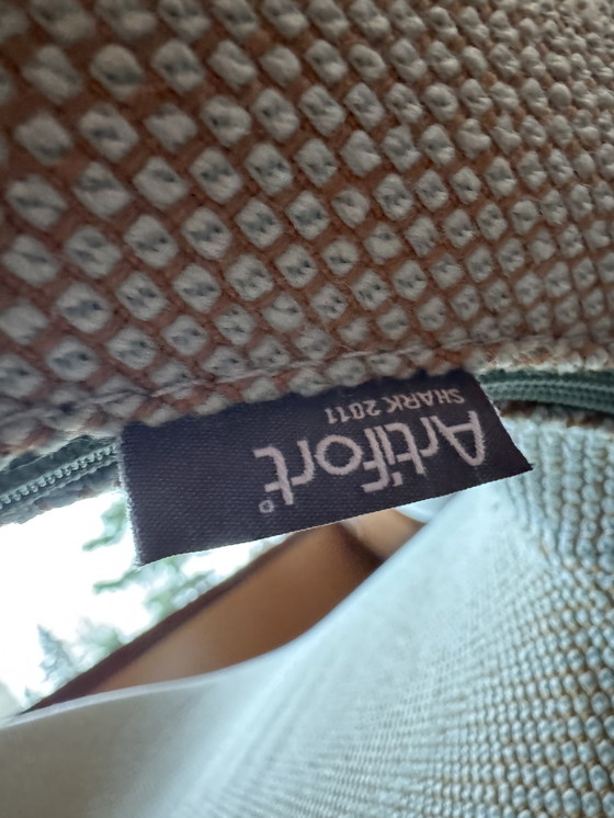 Image 1 of 4x Artifort dining chair Shark, swivel Olive/grey.