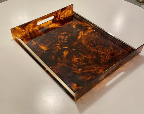 Image 1 of Maison Meraier Lucite Tortoise Frankrijk 70's