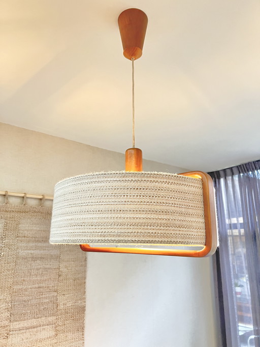 Schöne skandinavische Design verstellbare Pendelleuchte Teak