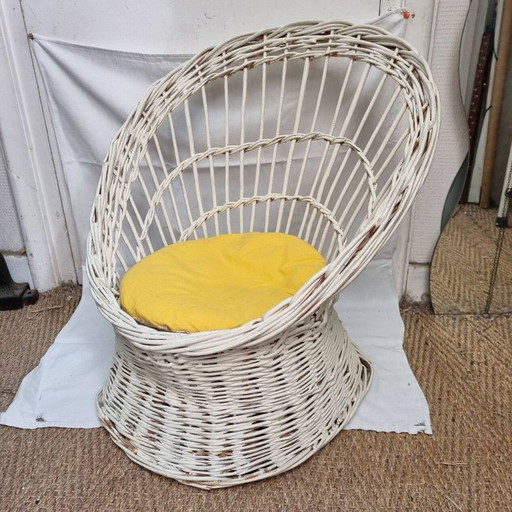 rattan armchair basket for children