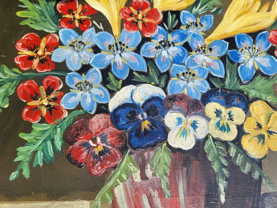Vintage Floral Oil Painting by Th. Agerup – Paintings & Drawings, Canvas (photo 7 of 10)