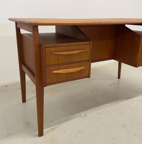 Image 1 of Teak Desk By Gunner Nielsen For Tibergaard, 1960s.
