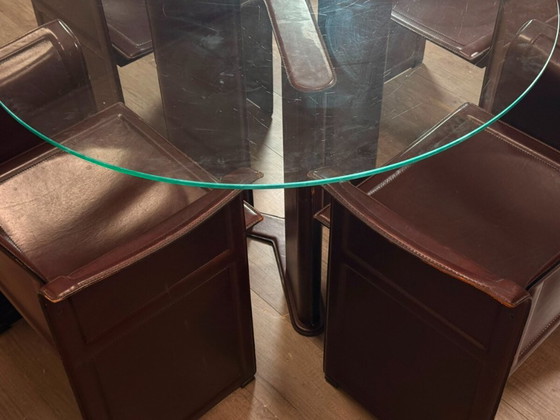 Matteo Grassi Korium Set – Pelle | Tito Agnoli – Set da pranzo, Glass, Leather (photo 4 of 5)