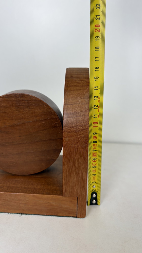 Image 1 of Vintage wooden bookends in the style of the Amsterdam School / Art Deco