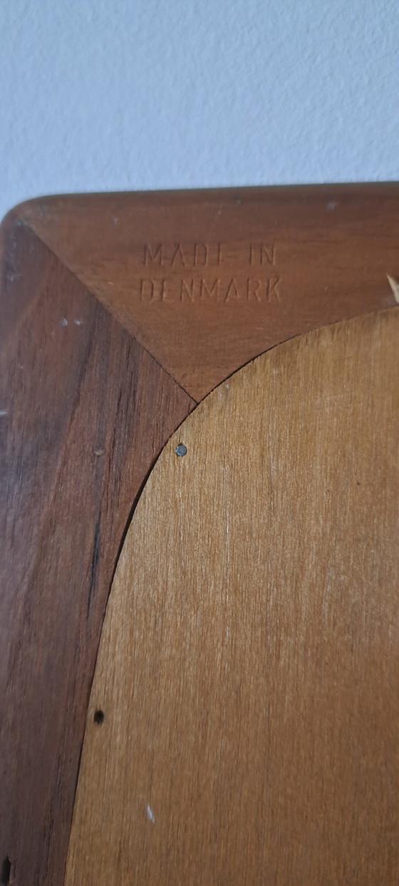 Image 1 of Vintage teakhouten wandspiegel – Deens modern design uit de jaren 60 en 70