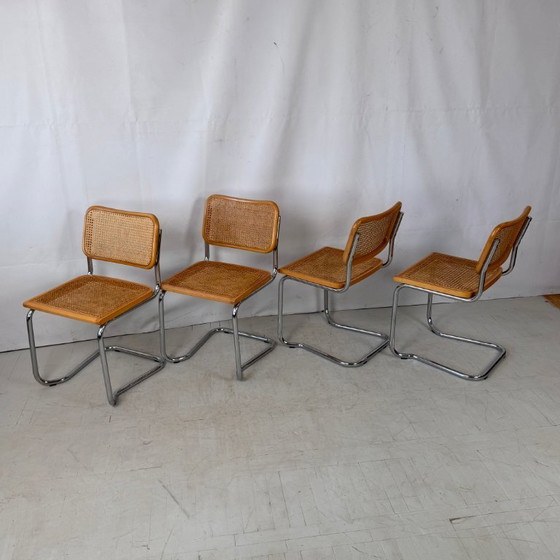 Image 1 of Set of 4 “Cesca” Bauhaus-Style Chairs, Italy, 1980s