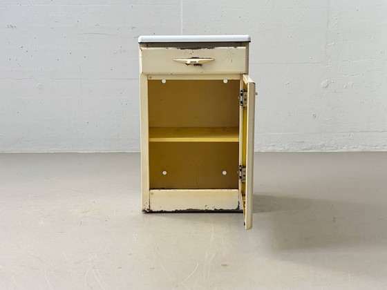 Image 1 of Industrial steel sheet chest of drawers by R. Daurat, France, 1950s