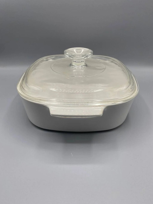 Vintage Pyroflam-Auflaufform aus den 1960er-1970er Jahren – Glasauflaufform mit Deckel – servies (photo 2 of 4)