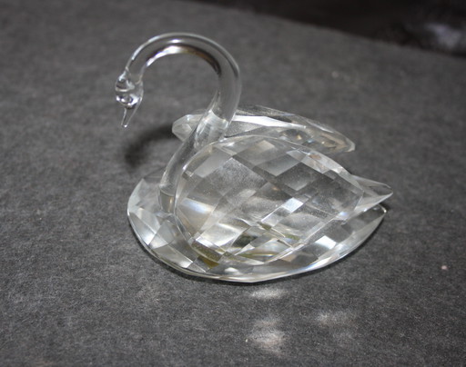 Cygne Swarovski - Grande pièce de vitrine (environ 10 x 8,5 cm)