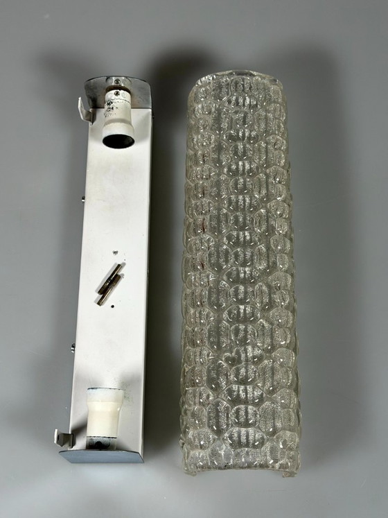 Image 1 of 60er 70er Jahre Wandleuchte Wandlampe Wall Sconce Eis Glas Space Age Design