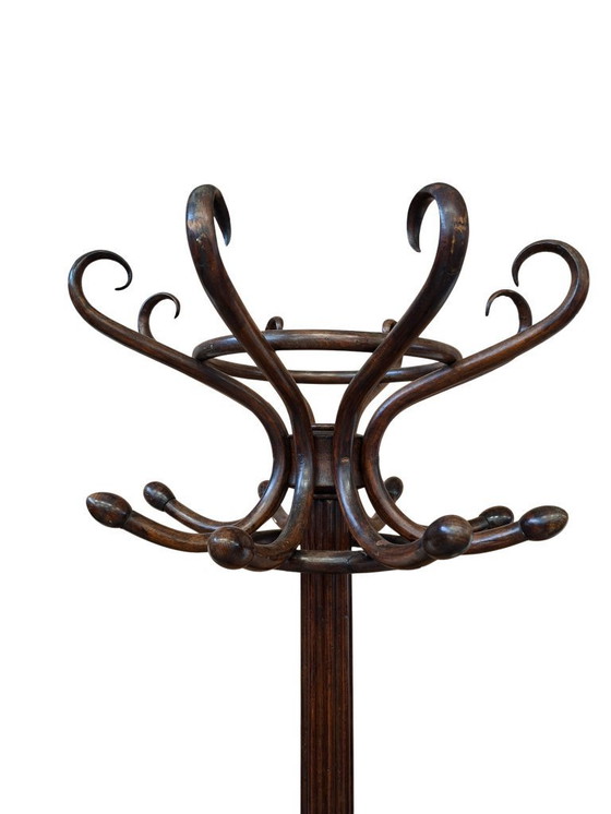 Image 1 of Porte-manteau colonne élégant de style Thonet