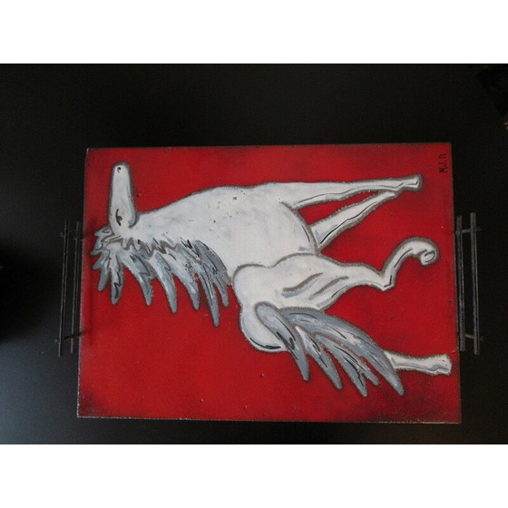 Image 1 of Plateau vintage en pierre de lave par MJR