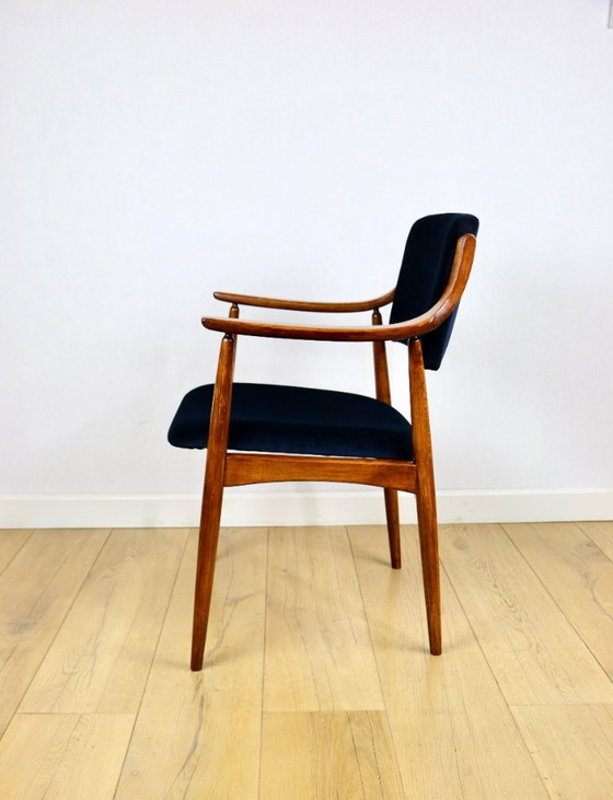 Poltrona da ufficio danese vintage - Blu navy – Axel Concept, Poltrone, Wood (photo 3 of 10)