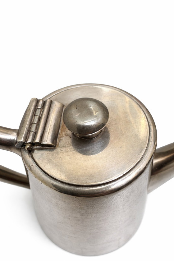 Image 1 of Rare Christofle Silver Plated Coffee Pot – Casino Municipal Nice – French Riviera Hotel Silver – Vintage Art Deco – Small 11cm