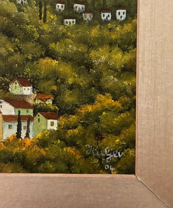 Image 1 of Naïve landscape oil painting