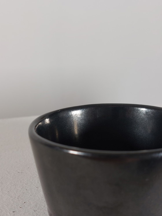 Image 1 of Een paar zwarte vintage Hedwig Bollhagen oxideglazuur 588 kopjes
