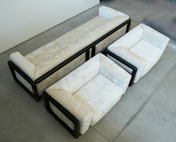 Image 1 of 1973 "Cornaro" Sofa & Fauteuil Set door Carlo Scarpa voor Gavina - Iconisch Italiaans Modernistisch Ontwerp