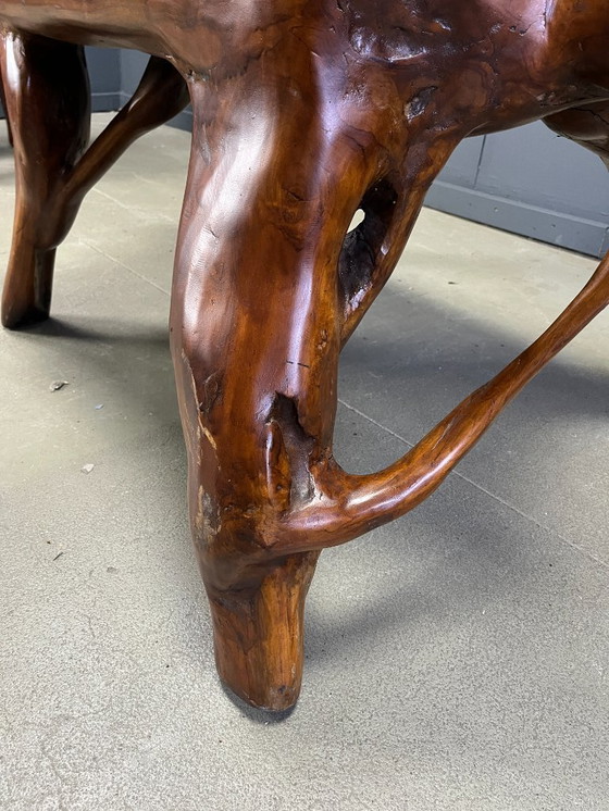 Image 1 of Grande set di sedie in radice di ulivo, anni '60