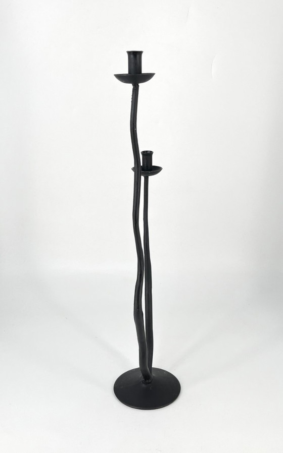 Image 1 of Candelabro scultoreo vintage in stile postmoderno/Memphis – "Wavy Design", anni '80