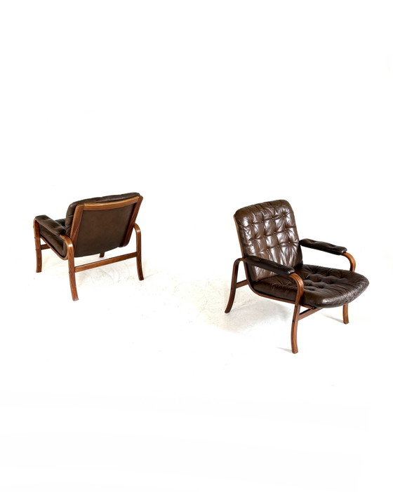 Image 1 of 2x vintage fauteuil, Göte Möbler, Nassjö Zweden, jaren ‘70
