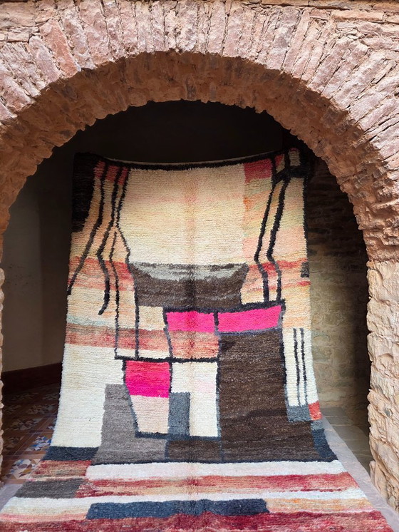 Image 1 of Abstract Moroccan Boujaad rug pink 280 x 178 cm