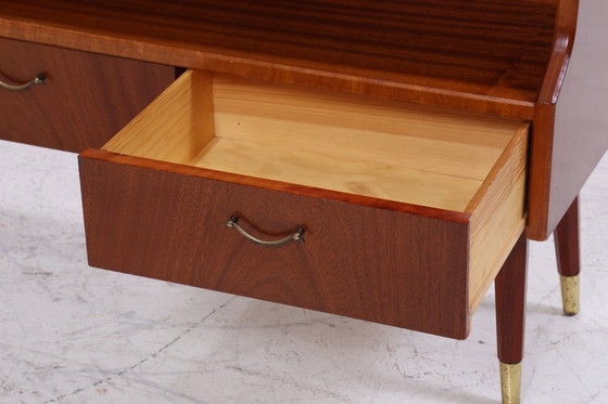 Image 1 of Scaffale vintage anni '60 | Mid Century piccola libreria a cassetti segretario retro in legno di stoccaggio #04-14