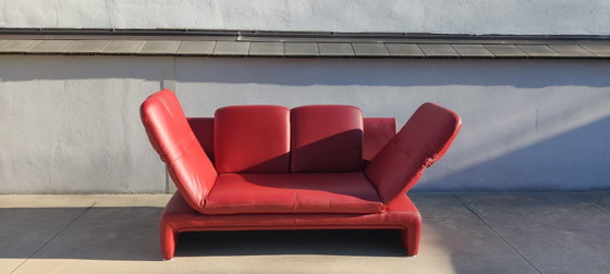 Nolte Polstermöbel – Pegasus – 2-Sitzer-Sofa 162 cm – echtes rotes Leder – hergestellt in Deutschland (photo 5 of 8)