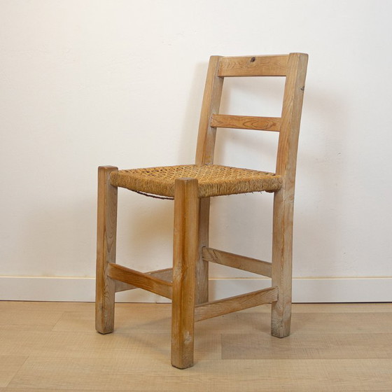 Image 1 of Woven Seat Ibiza Style Chair, Spain, 1970s