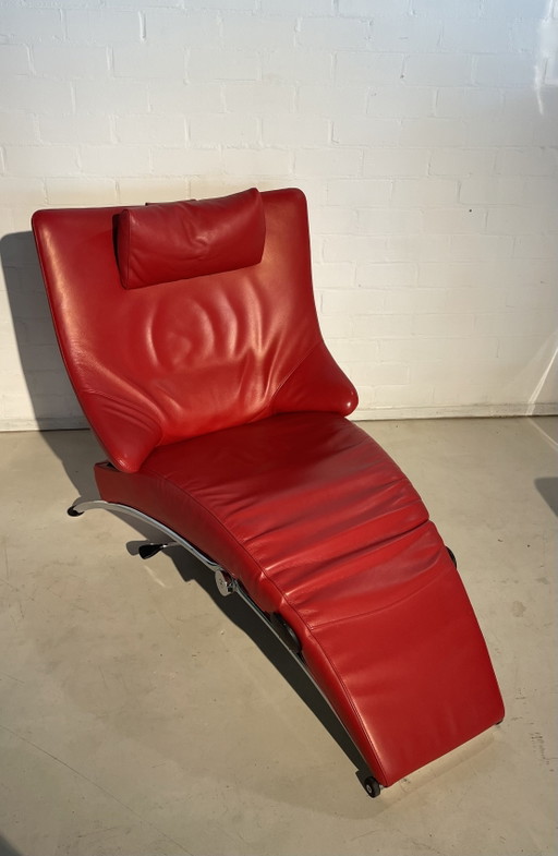 WK Wohnen Vintage Art Deco Retro – verstelbare relaxstoel, Chrome, Leather (photo 2 of 13)
