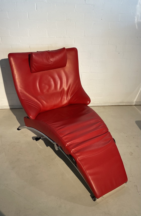 WK Wohnen Vintage Art Deco Retro – Verstelbare relaxstoel, Chrome, Leather (photo 2 of 13)