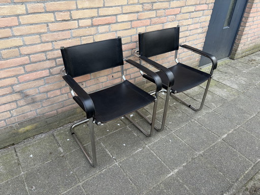 2 chaises traîneaux vintage, ressemblant aux S34 / MG5