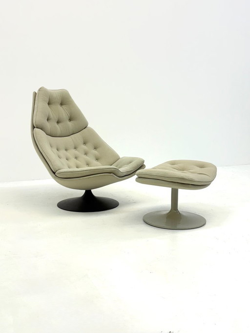 Artifort F588 loungestoel met hocker door Geoffrey Harcourt