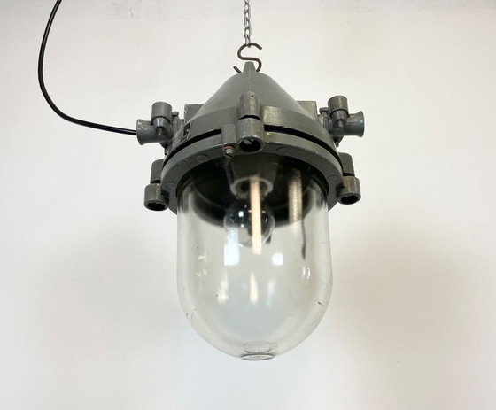 Image 1 of Lampada antideflagrante industriale in alluminio pressofuso grigio scuro, anni '60