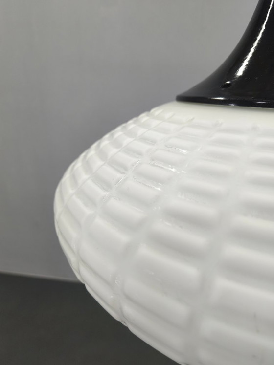 Image 1 of Lampada a sospensione ceca regolabile, in vetro opalino, anni '70