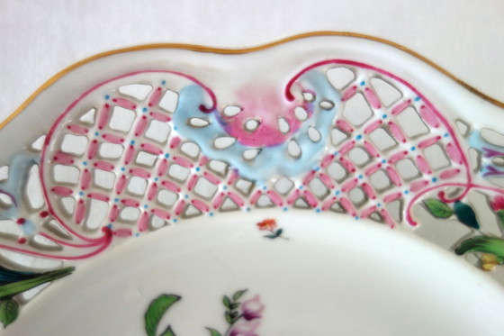 Image 1 of Rares Assiettes Décoratives Murales Porcelaine Herend, Hongrie Vers 1870