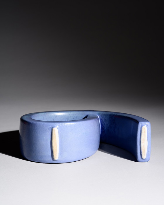 Image 1 of Postmodernes skulpturales Keramikvasen-Duo Roberto Rigon Bertoncello Italien 70er–80er Jahre