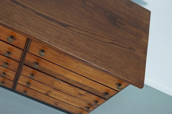 Image 1 of Alter deutscher Apothekerschrank aus Kiefer und Eiche, 1950er Jahre