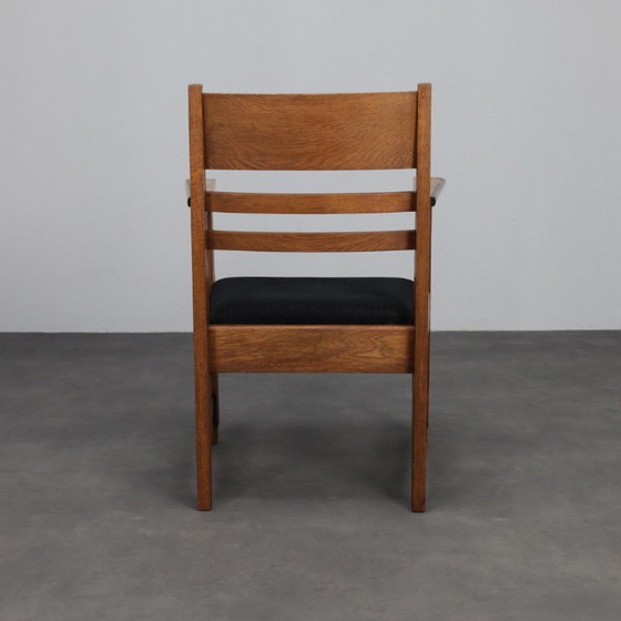 Image 1 of Raffinata coppia di poltrone Art Déco in rovere e Coromandel, attribuite a L.O.V. Oosterbeek, anni '30