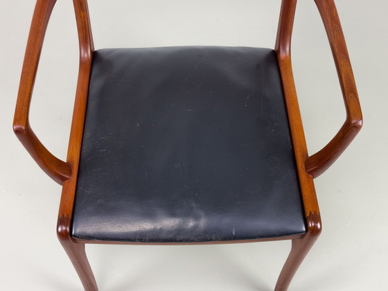 Image 1 of Rungstedlund fauteuil in teak en leer van Ole Wanscher voor P. Jeppesen, 1960S