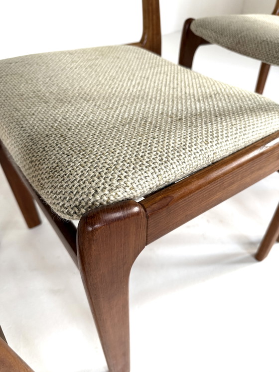 Image 1 of 4x Vintage Deense Teakhouten Eetkamerstoel ‘60