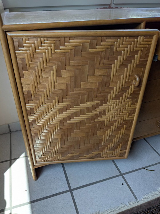 Image 1 of Rattan dining set with sideboard – very high quality & well-maintained