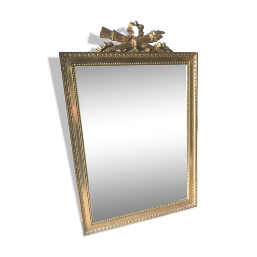 Gouden spiegel in Napoleon III stijl 70x46cm