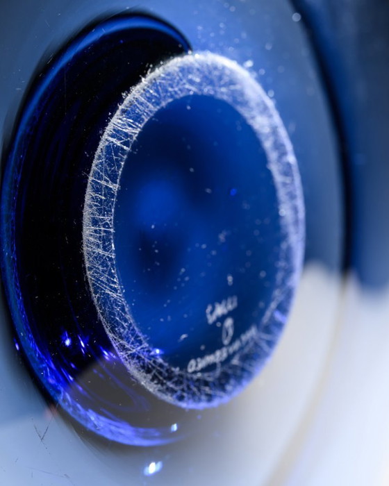 Image 1 of Ciotola Holmegaard “Provence” XL di Per Lütken Danimarca, anni '50 Ø 34 cm Blu cobalto