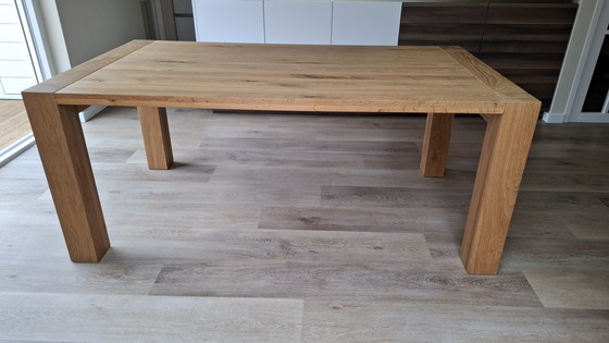 Image 1 of Solid Steamed Oak Dining Table