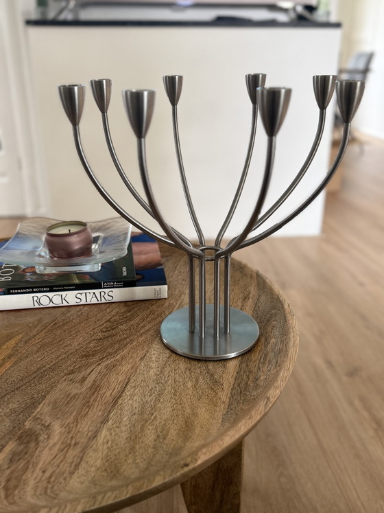 Image 1 of Vintage IKEA "Stockholm" 8-armige kandelaar van Knut & Marianne Hagberg
