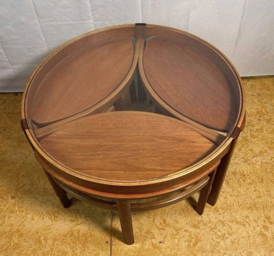Image 1 of Retro-Couchtisch „Trinity“ aus Teakholz im Mid-Century-Stil von Nathan (1960), skandinavisches Design, englische Qualität