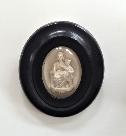 Antique Reliquary Reliquary Holy Mary With Child Jesus