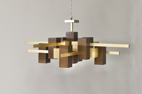 Lámpara colgante ‘Cubic’ de Gaetano Sciolari (modelo antiguo), Italia – 1968-1972 – Sciolari Lightning (photo 13 of 18)